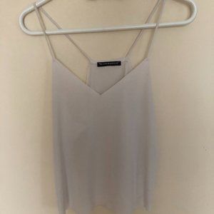 Brandy Melville Flowy White V Neck Tank Top